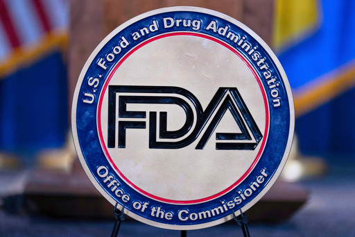FILE - The Food and Drug Administration seal is seen at the Hubert Humphrey Building Auditorium in Washington, April 22, 2025. (AP Photo/Jose Luis Magana, File) FILE - The Food and Drug Administration seal is seen at the Hubert Humphrey Building Auditorium in Washington, April 22, 2025. (AP Photo/Jose Luis Magana, File)
