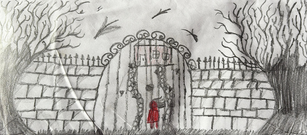 This image provided by the family in February 2026 shows a drawing made by a 13-year-old Colombian girl when she was detained at South Texas Family Residential Center in Dilley, Texas, where the Trump administration is holding immigrant families. (AP Photo)