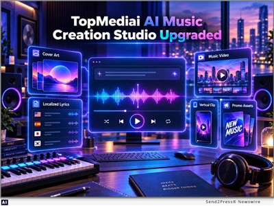IMAGE CAPTION: TopMediai's upgraded AI Music Creation Studio keeps music generation at the center of an end-to-end creator workflow. | TopMediai today announced an upgrade to its AI Music Creation Studio. AI music generation remains at the center of the content-creation platform, while the updated workflow carries a song into cover production, language adaptation, music video creation, and artwork for release and promotion.