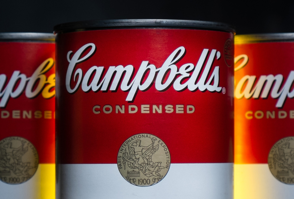 FILE - Cans of Campbell's soup are seen in Washington on Jan. 8, 2014. (AP Photo/J. David Ake, File)