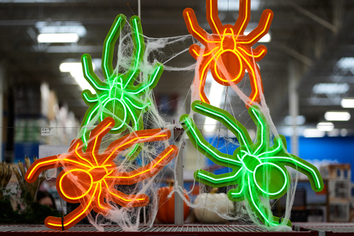 Halloween decorations are on display at a Sam's Club, Wednesday, Sept. 24, 2025, in Bentonville, Ark. (AP Photo/Charlie Riedel) Halloween decorations are on display at a Sam's Club, Wednesday, Sept. 24, 2025, in Bentonville, Ark. (AP Photo/Charlie Riedel)