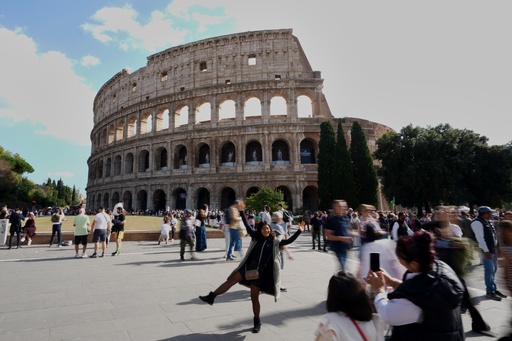 A view of the ancient Roman Colosseum, in Rome, Friday, Oct. 24, 2025. (AP Photo/Andrew Medichini) A view of the ancient Roman Colosseum, in Rome, Friday, Oct. 24, 2025. (AP Photo/Andrew Medichini)