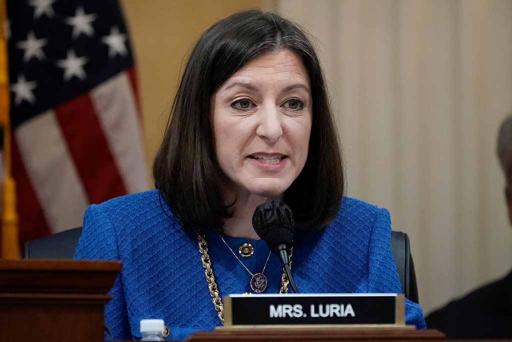 FILE - Rep. Elaine Luria, D-Va., speaks as the House select committee investigating the Jan. 6 attack on the U.S. Capitol holds a hearing at the Capitol in Washington, July 21, 2022. (AP Photo/J. Scott Applewhite, File)