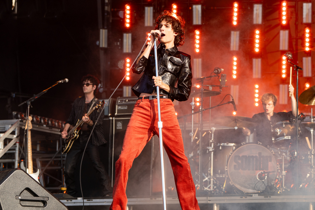 FILE - Sombr performs during BottleRock Napa Valley in Napa, Calif., on May 24, 2026. (Photo by Amy Harris/Invision/AP, File)