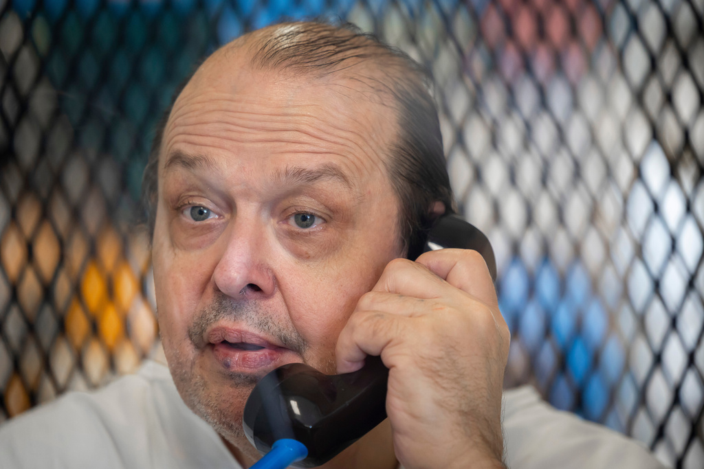 Robert Roberson speaks during an interview with The Associated Press at the Allan B. Polunsky Unit prison in Livingston, Texas, Wednesday, Oct. 1, 2025. (AP Photo/Annie Mulligan)