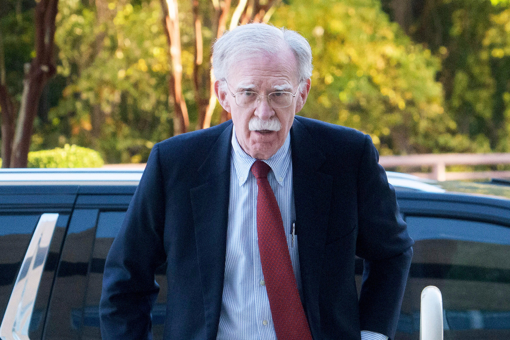 FILE - Former Trump administration national security adviser John Bolton arrives for his arraignment at the federal courthouse in Greenbelt, Md., Oct. 17, 2025. (AP Photo/Rod Lamkey, Jr., File)