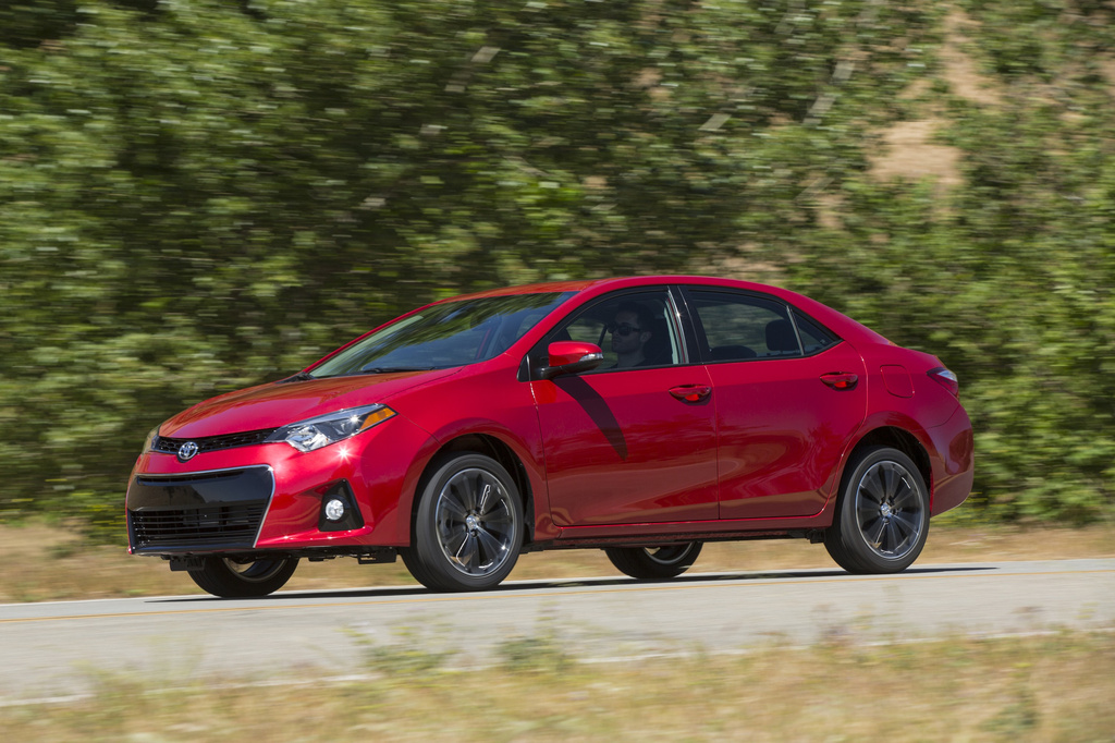 This photo provided by Toyota shows the 2016 Corolla, a sensible, comfortable choice for a small sedan that offers an appealing list of advanced driver assist features. You should be able to find a 2015 to 2017 Corolla for under $15,000. (Courtesy of Toyota Motor Sales U.S.A. via AP)
