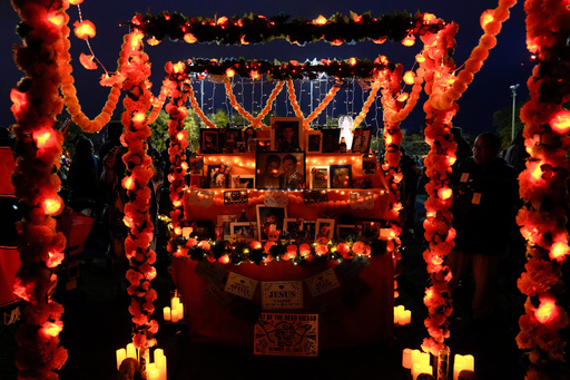 Maria Rojano's Día de Muertos ofrenda is displayed at an event at the National Museum of Mexican Art, Saturday, Oct. 25, 2025, in Chicago. (AP Photo/Erin Hooley) Maria Rojano's Día de Muertos ofrenda is displayed at an event at the National Museum of Mexican Art, Saturday, Oct. 25, 2025, in Chicago. (AP Photo/Erin Hooley)