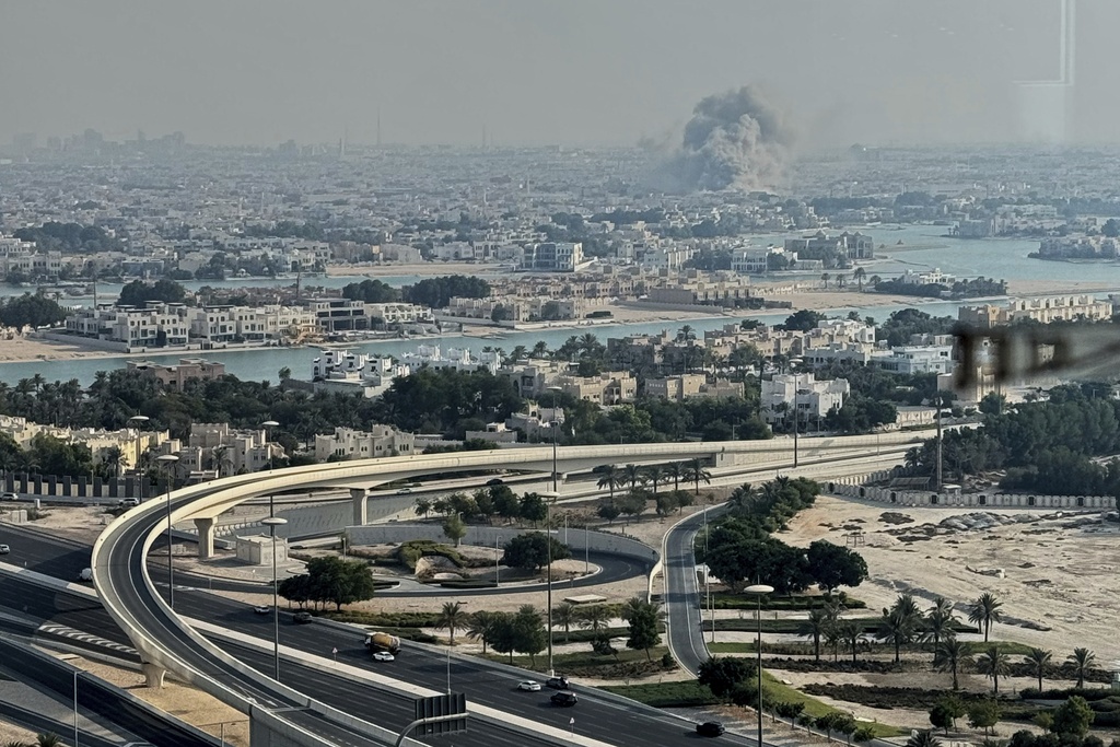 FILE - Smoke rises from an explosion, after an Israeli strike, in Doha, Qatar, on Tuesday, Sept. 9, 2025. (UGC via AP, File)