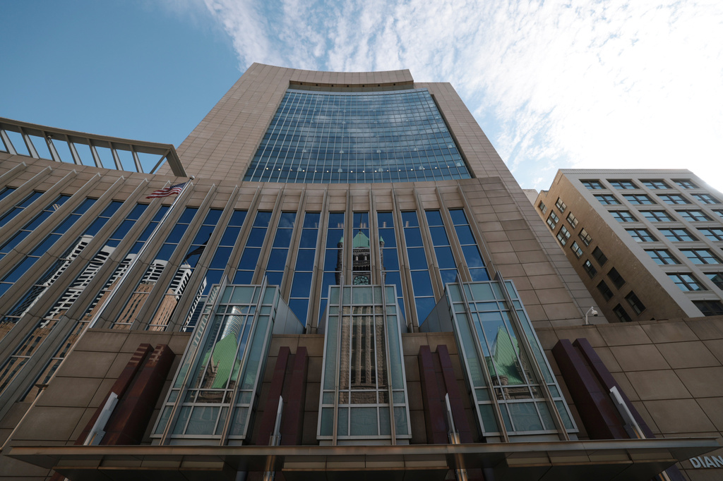 The exterior of Minneapolis federal courthouse on Thursday, May 21, 2026 in Minneapolis, Minn. Feeding our Future founder Aimee Bock is sentenced at the United States District Court in Minneapolis. (Carlos Gonzalez/Minnesota Star Tribune via AP)