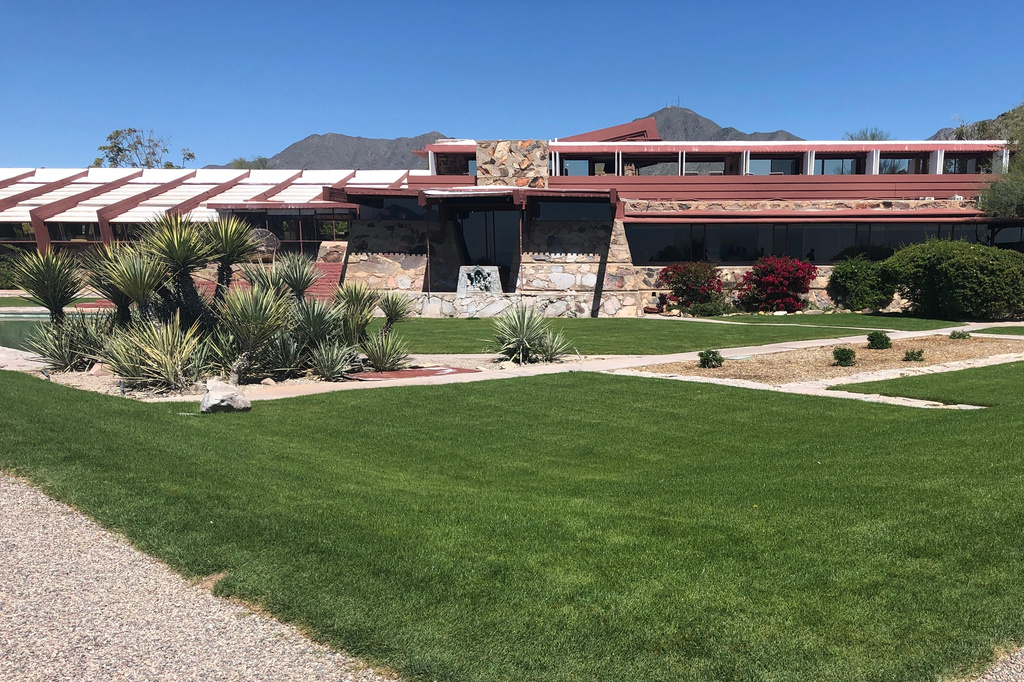 Frank Lloyd Wright's Taliesin West home is shown on March 25, 2019 in Scottsdale, Ariz. (AP Photo/Kim Johnson Flodin)