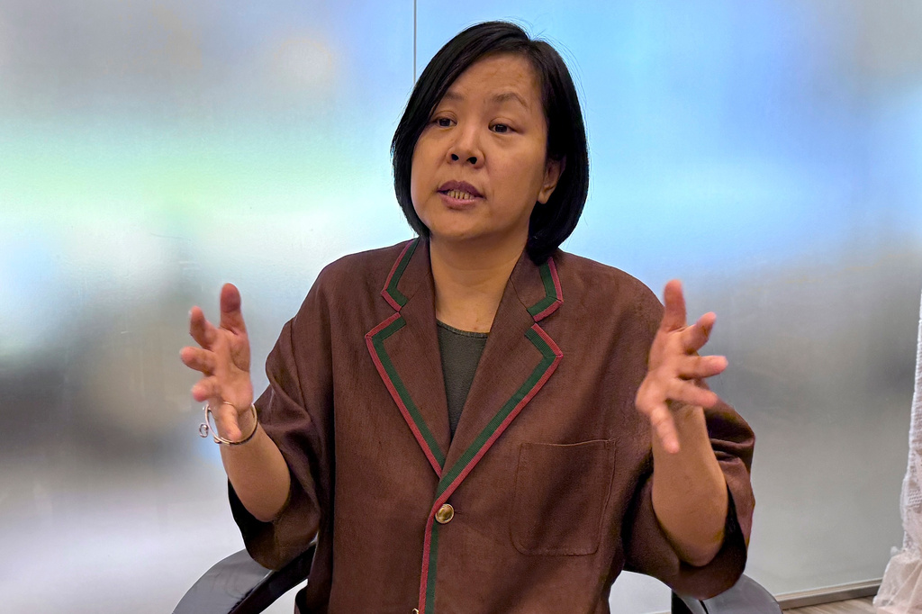Li Chen-hsiu speaks during an interview in Taoyuan, northern Taiwan, on July 21, 2026. (AP Photo/Johnson Lai)