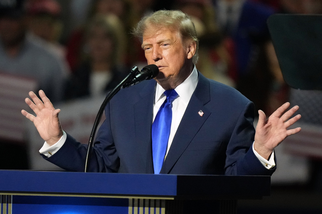 President Donald Trump speaks at the Republican convention Wednesday, Sept. 9, 2026, in Dallas. (AP Photo/Alex Brandon)