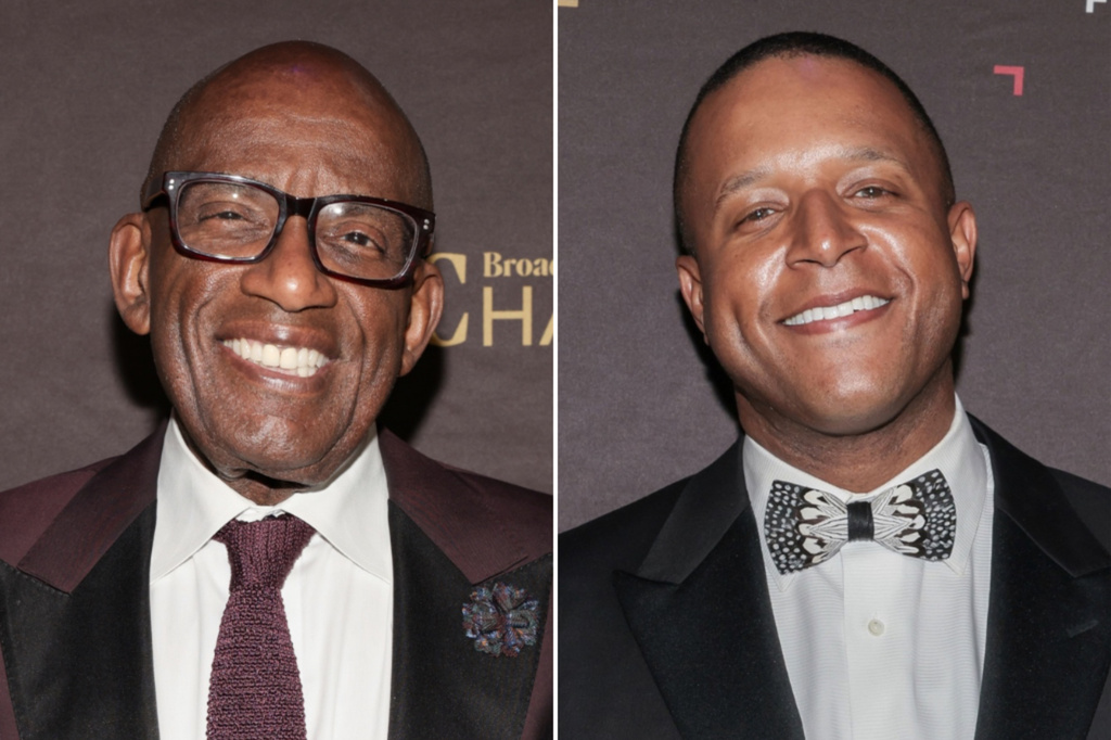 This combo image shows Al Roker, left, and Craig Melvin attending the 31st Broadcasting and Cable Hall of Fame Awards gala at the Ziegfeld Ballroom on May 3, 2023, in New York. (AP Photo/CJ Rivera, File)