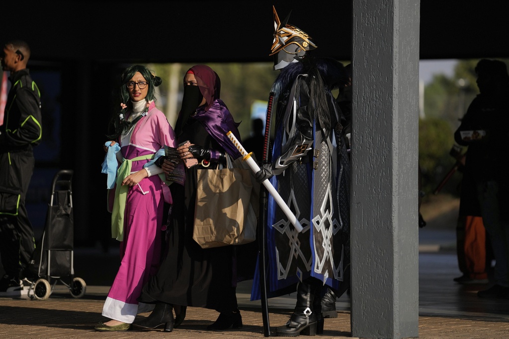 People attend the Comic Con Festival in Johannesburg, South Africa, Saturday, Aug. 30, 2025. (AP Photo/Themba Hadebe)
