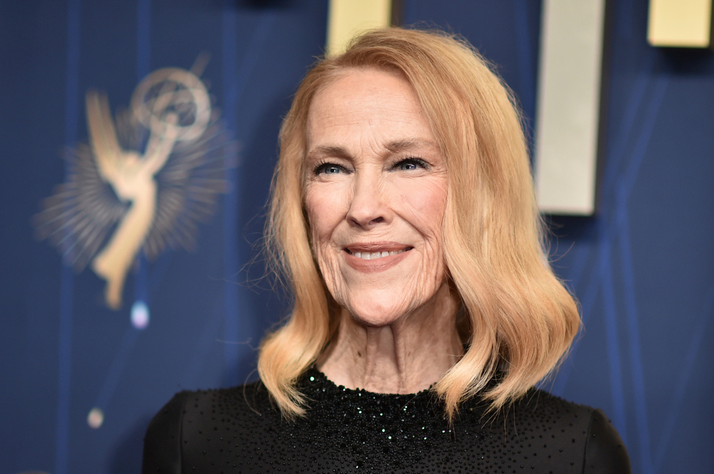 FILE - Catherine O'Hara arrives at the 77th Primetime Emmy Awards in Los Angeles on Sept. 14, 2025. (Photo by Richard Shotwell/Invision/AP, File)