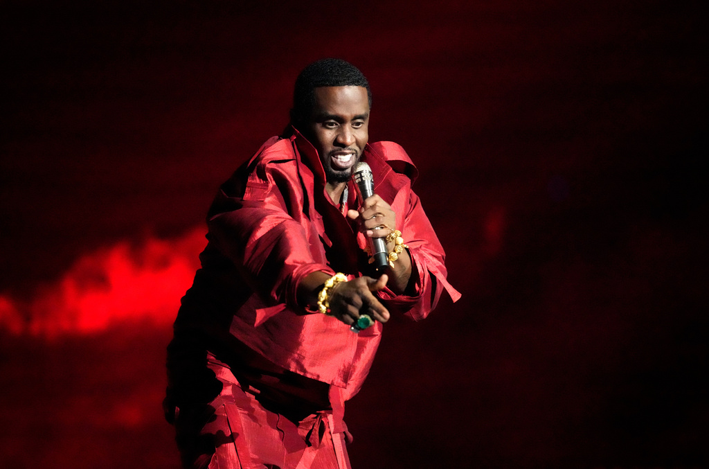 FILE - Sean "Diddy" Combs performs during the MTV Video Music Awards, Sept. 12, 2023, at the Prudential Center in Newark, N.J. (Photo by Charles Sykes/Invision/AP, File)