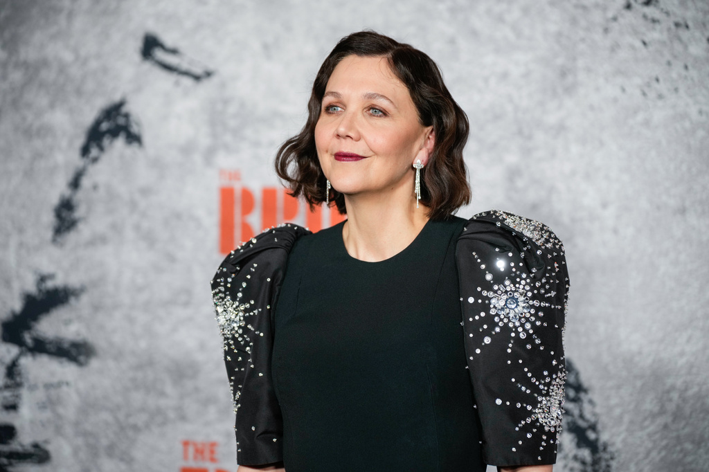 FILE - Maggie Gyllenhaal attends the premiere of Warner Bros. Pictures' "The Bride!" at The Rose Theater Jazz at Lincoln Center on Wednesday, March 3, 2026, in New York. (Photo by Charles Sykes/Invision/AP, File)