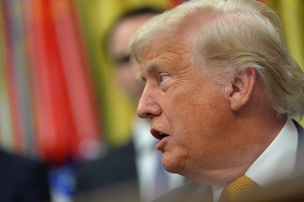 President Donald Trump speaks in the Oval Office of the White House during an executive order signing about quantum computing, Monday, June 22, 2026, in Washington. (AP Photo/Jacquelyn Martin)