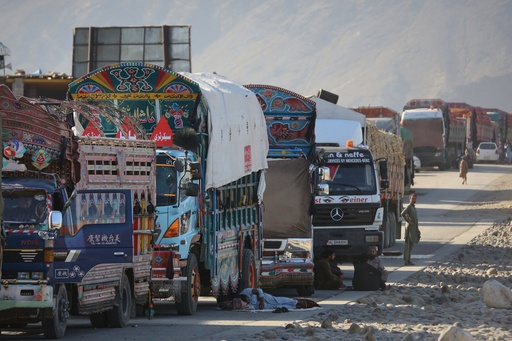 A line of cargo trucks bound for Pakistan is stranded on the Afghan side of the Torkham border crossing, which remained closed after clashes, in Nangarhar province, Afghanistan, Tuesday, Oct. 14, 2025. (AP Photo/Wahidullah Kakar) A line of cargo trucks bound for Pakistan is stranded on the Afghan side of the Torkham border crossing, which remained closed after clashes, in Nangarhar province, Afghanistan, Tuesday, Oct. 14, 2025. (AP Photo/Wahidullah Kakar)