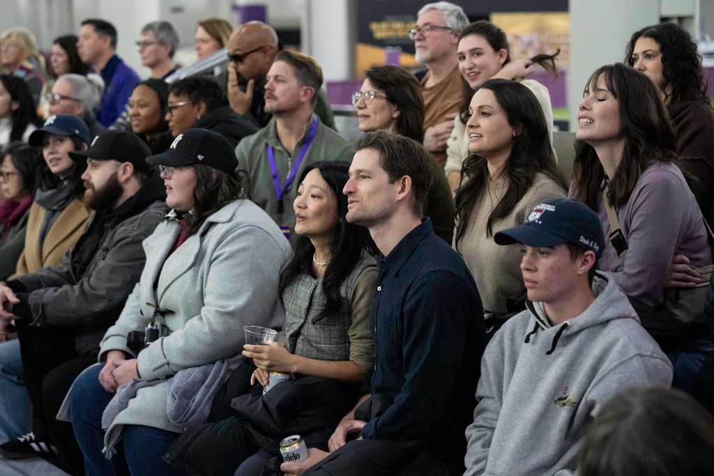 People watch the Masters Agility Championship Finals at the 150th Westminster Kennel Club Dog show, Saturday, Jan. 31, 2026, at the in New York. (AP Photo/Yuki Iwamura)