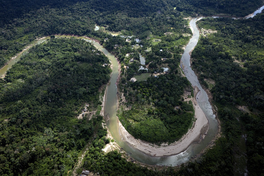 FILE - Ashaninka's territory sits along the winding Amonia River in Acre state, Brazil, June 22, 2024. (AP Photo/Jorge Saenz, File)