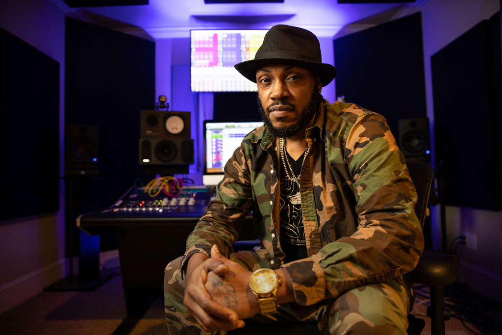 FILE - Rapper Mystikal poses for a portrait in Baton Rouge, La., Jan. 22, 2021. (AP Photo/Rusty Costanza, File)