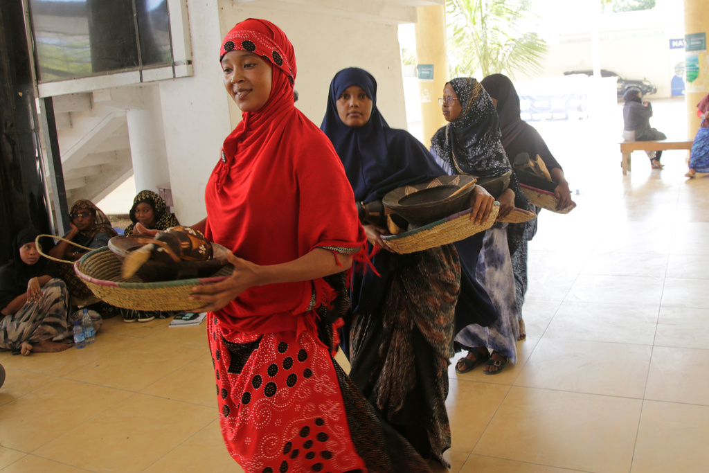 Somali poets perform during a cultural event, in Mogadishu, Somalia, Tuesday, Nov. 11, 2025. (AP Photo/Farah Abdi Warsameh)