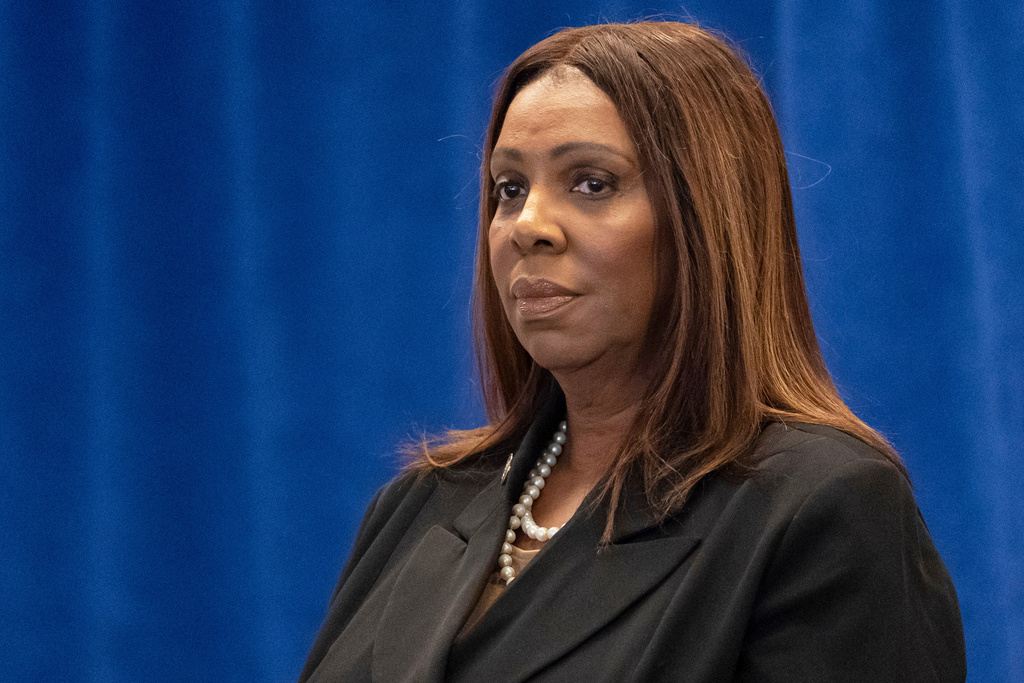 FILE - New York Attorney General Letitia James attends a news conference, Dec. 15, 2025, in New York. (AP Photo/Yuki Iwamura, File)