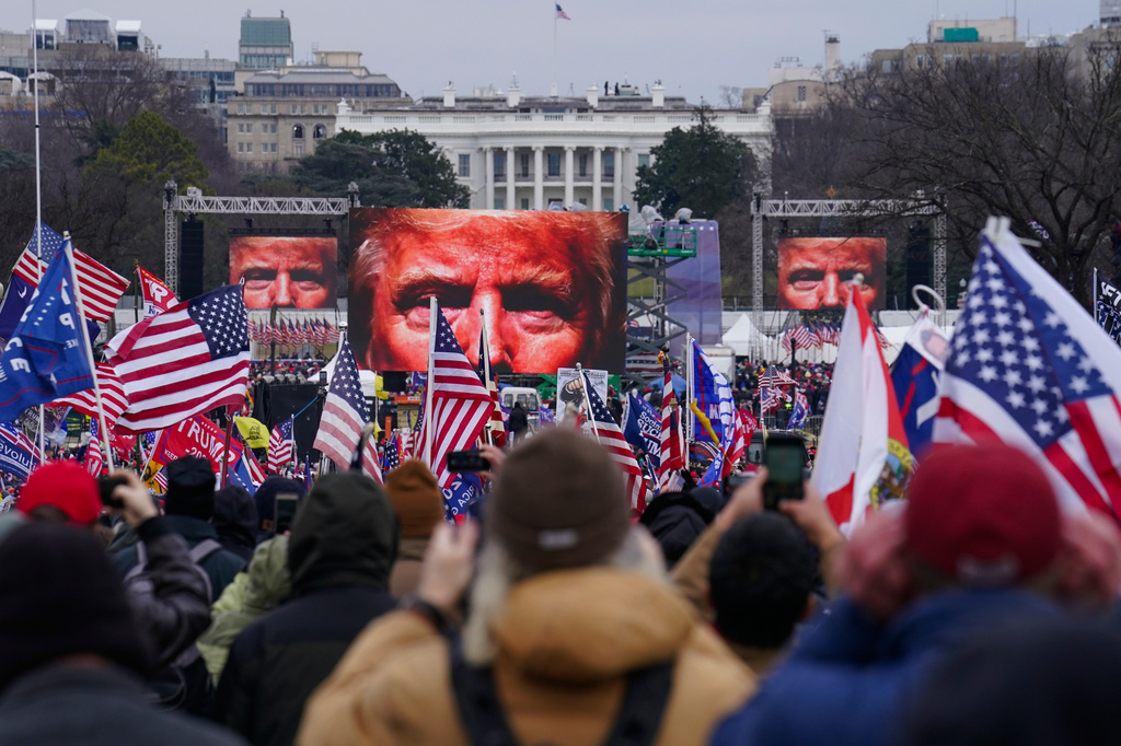 FILE - Supporters of President Donald Trump participate in a rally in Washington, Jan. 6, 2021. (AP Photo/John Minchillo, File)