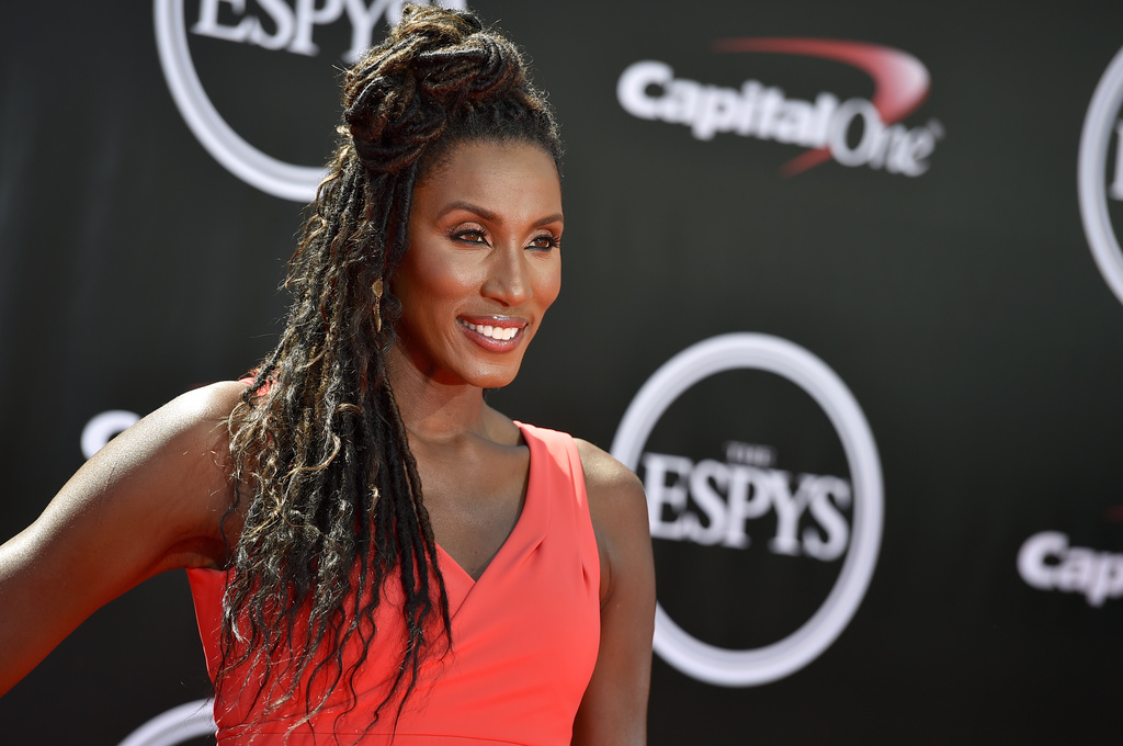 FILE - Former WNBA player Lisa Leslie arrives at the ESPY Awards at the Microsoft Theater, July 13, 2016, in Los Angeles. (Photo by Jordan Strauss/Invision/AP, File)