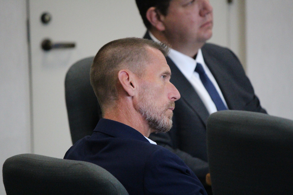 Jason Eaton appears in court during his trial in Burlington, Vt., Monday, Sept. 21, 2026. (Paul Heintz/The Boston Globe via AP, Pool)