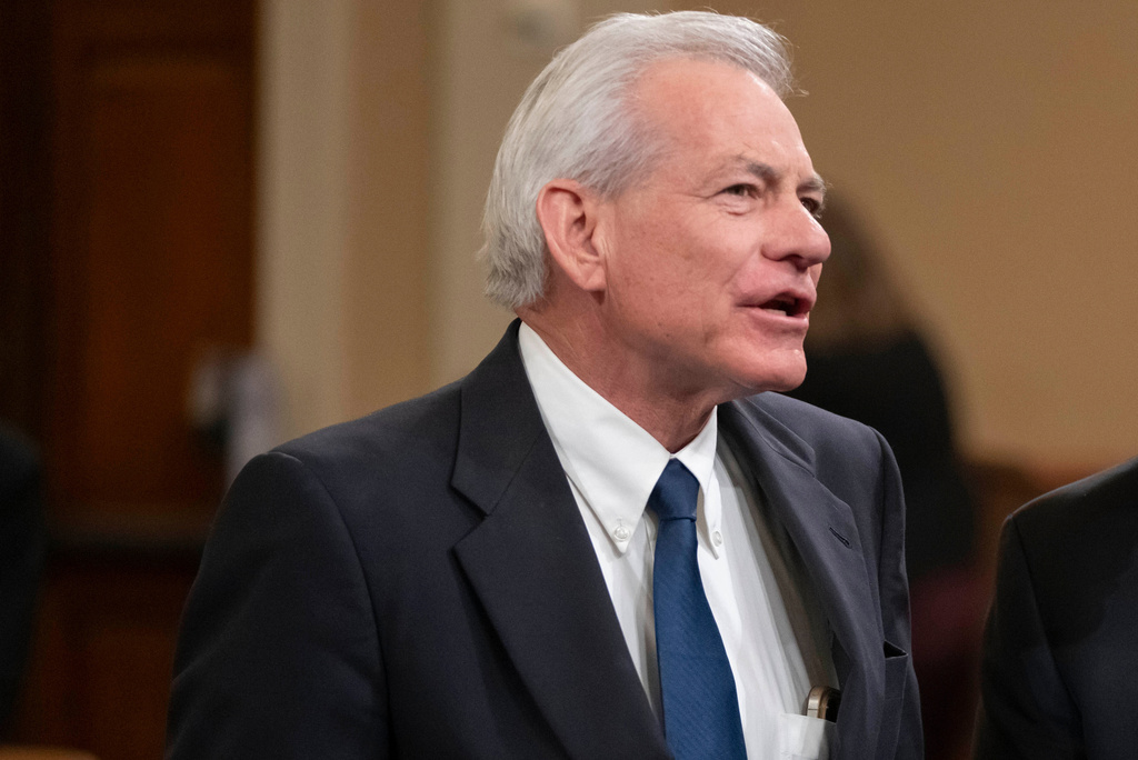 FILE - Rep. David Schweikert, R-Ariz., listens before a hearing of the House Committee on Ways and Means on Capitol Hill, March 20, 2024, in Washington. (AP Photo/Mark Schiefelbein, File)
