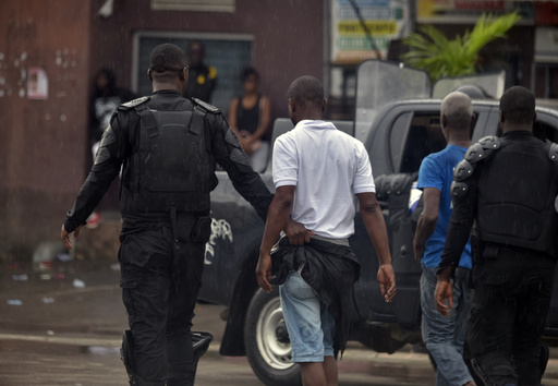Police arrest a protester during clashes with opposition supporters in Abidjan, Ivory Coast, Saturday, Oct. 11, 2025 (AP Photo/Diomande Ble Blonde) Police arrest a protester during clashes with opposition supporters in Abidjan, Ivory Coast, Saturday, Oct. 11, 2025 (AP Photo/Diomande Ble Blonde)