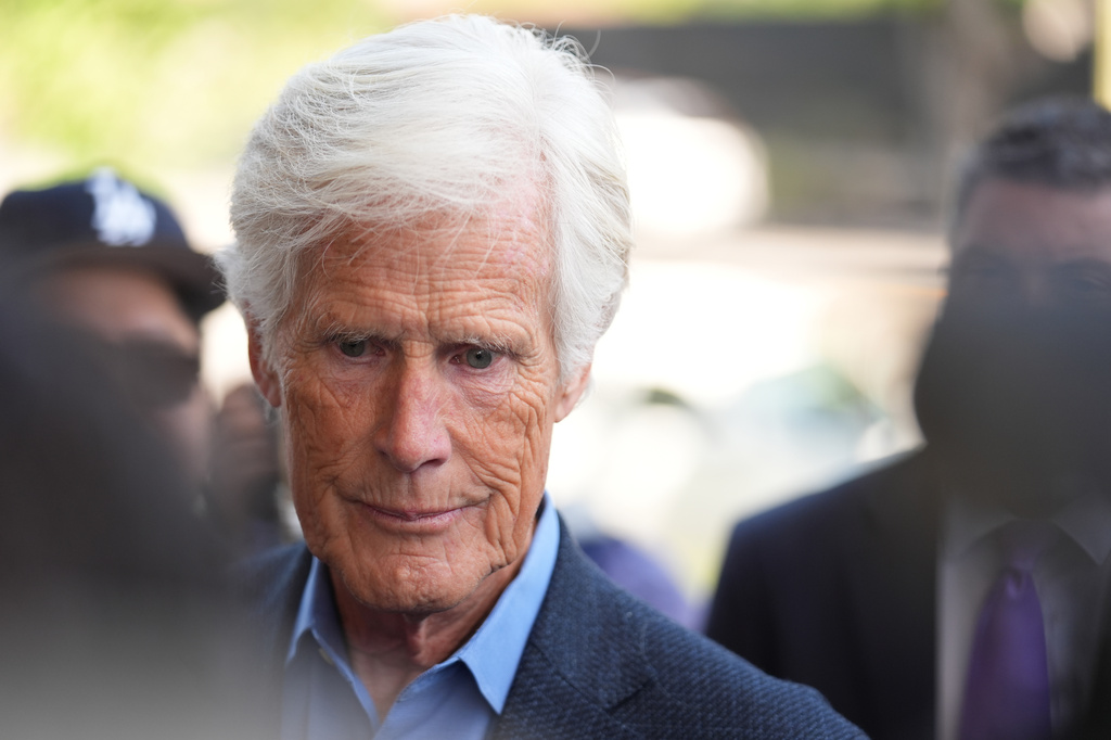 Keith Morrison, husband of Suzanne Morrison, mother of Matthew Perry talks with the media after a federal judge handed down a sentence of 15 years in prison to Jasveen Sangha, who pleaded guilty to selling "Friends" star Matthew Perry the ketamine that killed him in a 2023 overdose, Wednesday, April 8, 2026, in Los Angeles. (AP Photo/Damian Dovarganes) CORRECTION: Corrects name to Jasveen Sangha, instead of Ivanna Lisette Ortiz.