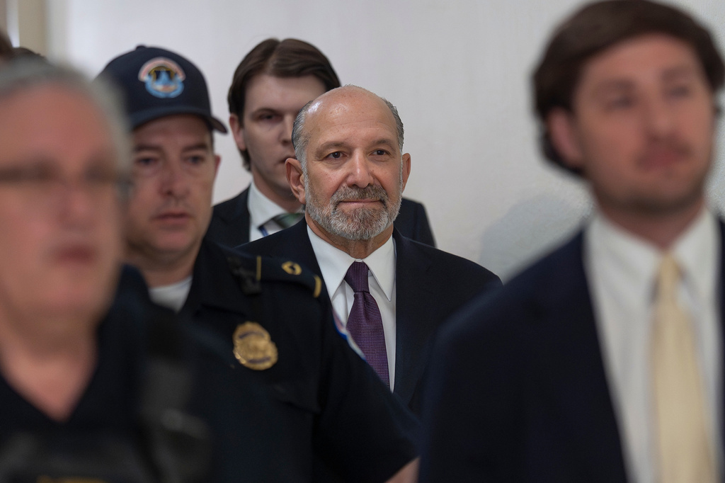 Commerce Secretary Howard Lutnick arrives for a deposition as part of the House Oversight Committee's investigation of convicted sex offender Jeffrey Epstein, at the Capitol in Washington, Wednesday, May 6, 2026. (AP Photo/J. Scott Applewhite)