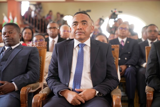 CAPSAT military unit commander Col. Michael Randrianirina waits to be sworn in as President in Antananarivo, Madagascar, Friday, Oct. 17, 2025. (AP Photo/Brian Inganga) CAPSAT military unit commander Col. Michael Randrianirina waits to be sworn in as President in Antananarivo, Madagascar, Friday, Oct. 17, 2025. (AP Photo/Brian Inganga)