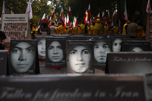 The faces of people activists say were killed by the government in Iran are displayed during a rally during the 80th session of the United Nations General Assembly, Tuesday, Sept. 23, 2025, in New York. (AP Photo/Heather Khalifa) The faces of people activists say were killed by the government in Iran are displayed during a rally during the 80th session of the United Nations General Assembly, Tuesday, Sept. 23, 2025, in New York. (AP Photo/Heather Khalifa)