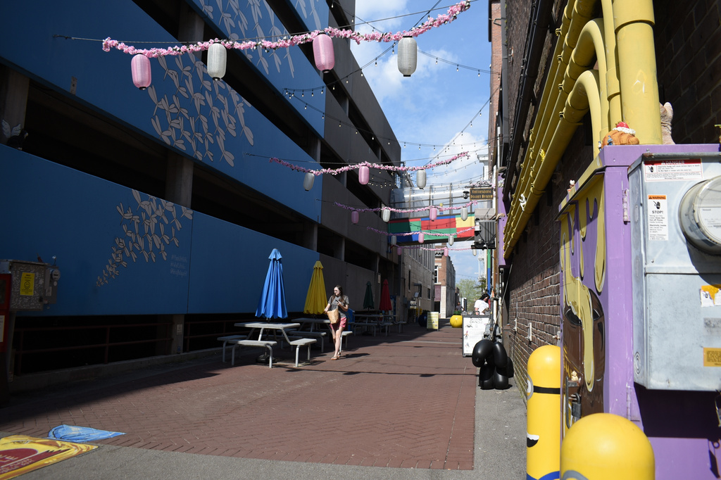 A woman walks through the Hattiesburg Pocket Museum, in Hattiesburg, Miss., on Wednesday, March 25, 2026. (AP Photo/Sophie Bates)