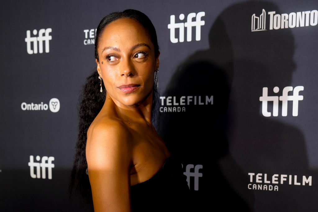 Rosalind Eleazar arrives on the red carpet to promote the film "Misty Green" at the Toronto International Film Festival, in Toronto, on Saturday, Sept. 12, 2026. (Chris Young/The Canadian Press via AP)