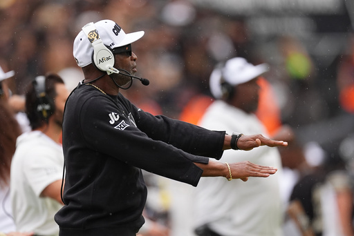 Colorado head coach Deion Sanders signals to decline a penalty against Iowa State in the first half of an NCAA college football game Saturday, Oct. 11, 2025, in Boulder, Colo. (AP Photo/David Zalubowski) Colorado head coach Deion Sanders signals to decline a penalty against Iowa State in the first half of an NCAA college football game Saturday, Oct. 11, 2025, in Boulder, Colo. (AP Photo/David Zalubowski)