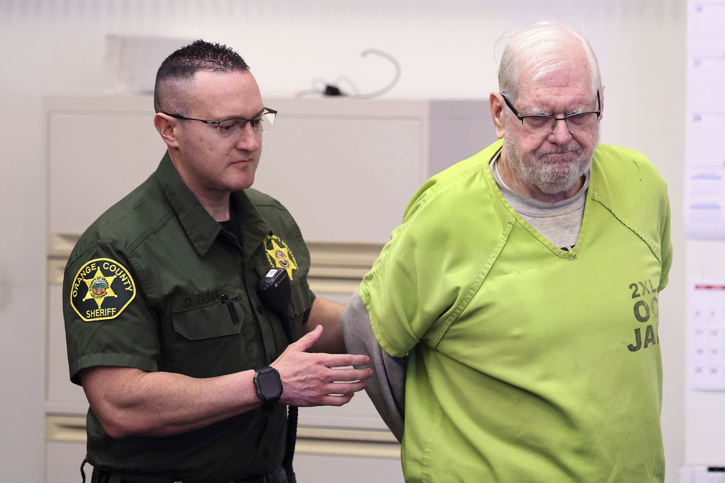 Orange County Superior Court Judge Jeffrey Ferguson appears for his sentencing after a murder conviction for killing his wife Sheryl in Santa Ana, Calif., Wednesday, Sept. 17, 2025. (Allen J. Schaben/Los Angeles Times via AP, Pool)