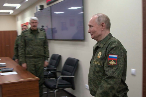 In this image made from video provided by the Russian Presidential Press Office on Sunday, Oct. 26, 2025, Russian President Vladimir Putin arrives to visit one of the command posts of the Joint Group of Forces. (Russian Presidential Press Office via AP) In this image made from video provided by the Russian Presidential Press Office on Sunday, Oct. 26, 2025, Russian President Vladimir Putin arrives to visit one of the command posts of the Joint Group of Forces. (Russian Presidential Press Office via AP)