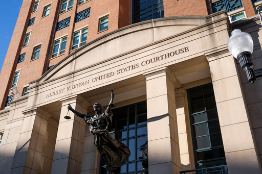 FILE - The Albert Bryan United States Courthouse is photographed Sept. 26, 2025 in Alexandria. Va. (AP Photo/Kevin Wolf) FILE - The Albert Bryan United States Courthouse is photographed Sept. 26, 2025 in Alexandria. Va. (AP Photo/Kevin Wolf)