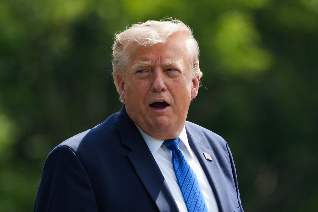 President Donald Trump departs following a cabinet meeting at Camp David, near Thurmont, Md., Friday, July 31, 2026. (Nathan Howard/Pool Photo via AP)