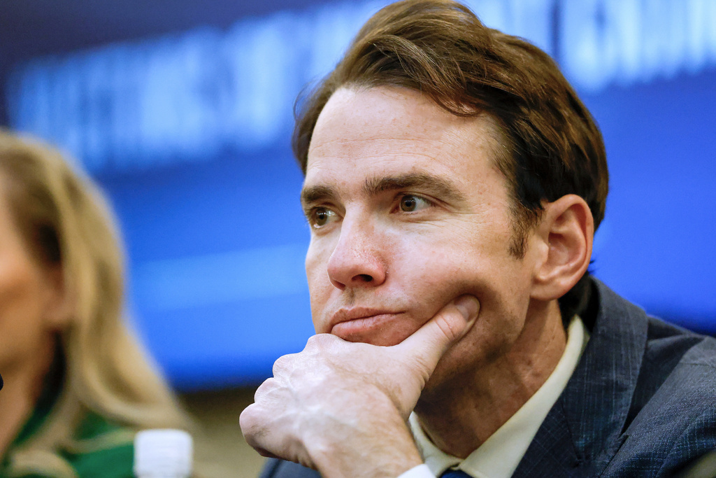 FILE - Rep. Kevin Kiley, R-Calif., listens to testimony as the House Judiciary Subcommittee on Oversight holds a field hearing on violent crime in Charlotte, N.C., Sept. 29, 2025. (AP Photo/Nell Redmond, File)