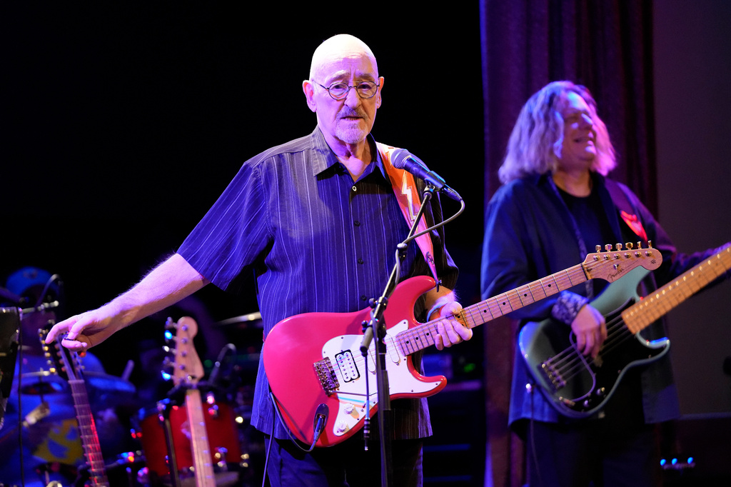FILE - Dave Mason performs at City Winery in Chicago on Feb. 21, 2023. (Photo by Rob Grabowski/Invision/AP)