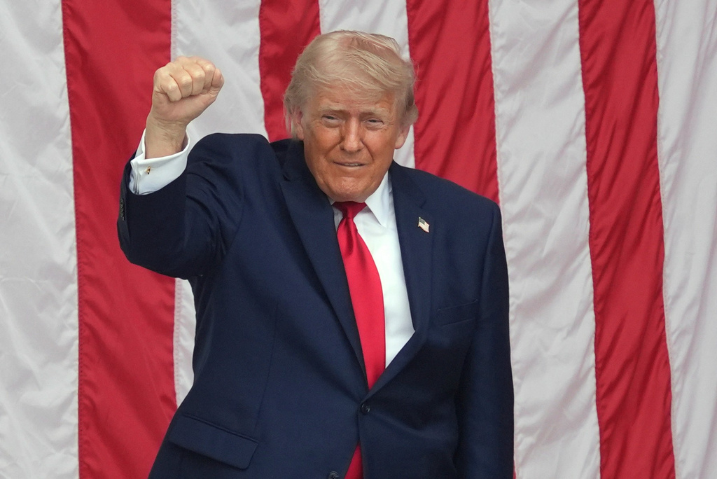 President Donald Trump speaks during the 158th National Memorial Day Observance coinciding with the nation's 250th anniversary, at the Memorial Amphitheater in Arlington National Cemetery, Monday, May 25, 2026, in Arlington, Va. (AP Photo/Alex Brandon)