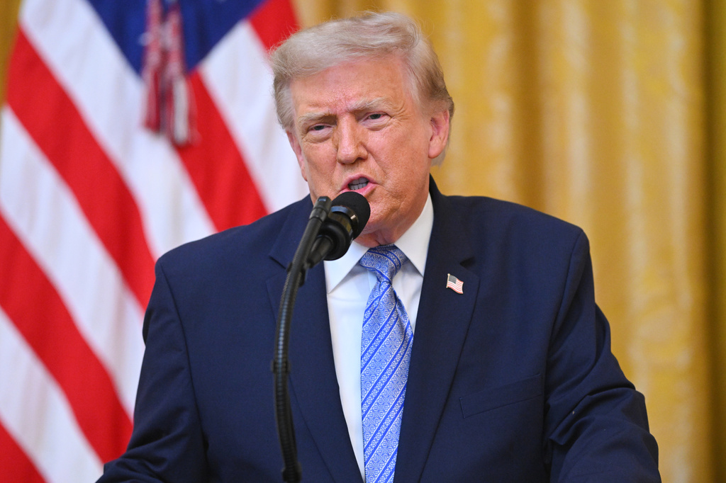 President Donald Trump speaks in the East Room of the White House, Thursday, July 16, 2026, in Washington. (Saul Loeb/Pool via AP)