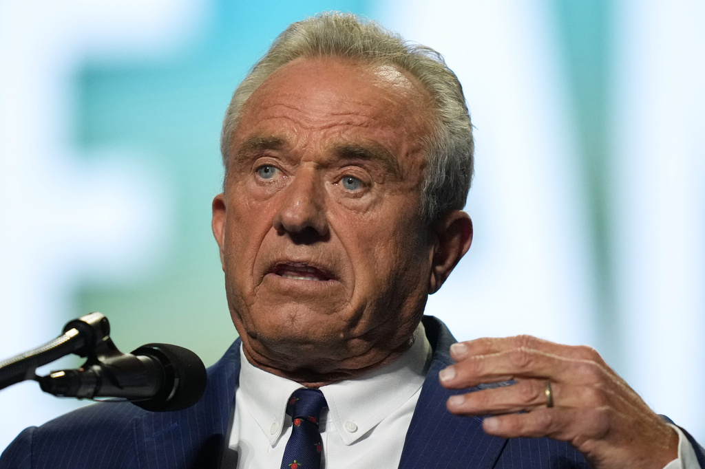 Health and Human Services Secretary Robert F. Kennedy Jr., speaks at the Republican convention Thursday, Sept. 10, 2026, in Dallas. (AP Photo/Alex Brandon)